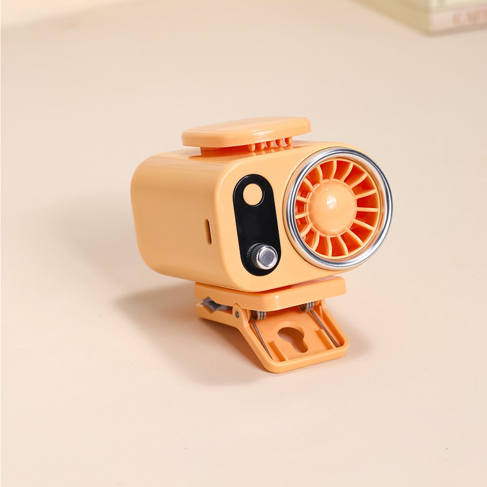 🌀 Ventilador manos libres, equipado con pantalla LED, clip integrado y múltiples velocidades de viento ajustables.