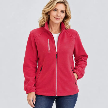 【XL-5XL】Ženska flis jakna za mamice – za pomlad in jesen, s stoječim ovratnikom, odprta, prilegajoča se, nova