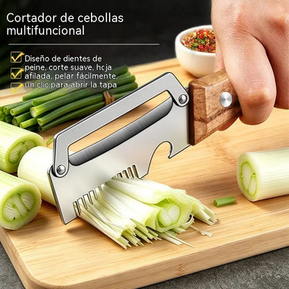 🔥Compre 1 y obtenga 1 gratis（2 piezas）🧅🔪 Pelador de cocina multifuncional 3 en 1: ¡Pela, corta y abre botellas! 🔥