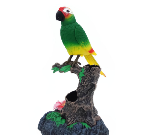 🦜Juguete inteligente para pájaros con sensor controlado por voz, juguete para loros que puede aprender a hablar
