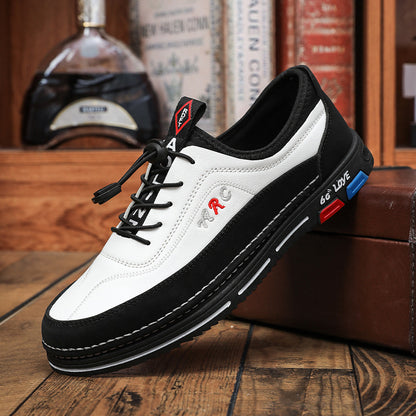 💯🔥👟【39-48】Los zapatos de negocios casuales para hombre están hechos de cuero impermeable y resistente a las manchas con una suela suave para un uso cómodo.