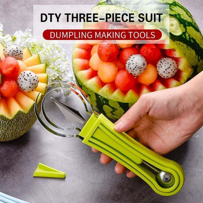 🍉🍈🥭 Juego de pelador de frutas multifuncional de cocina 4 en 1, más conveniente para comer frutas