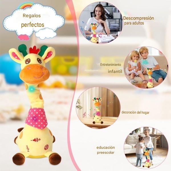 🦒👼Una jirafa de peluche interactiva, 🎵una linda compañera que cantará contigo.