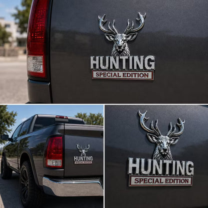 🦌 Posebna izdaja HUNTING - 3D kromiran kovinski avtomobilski emblem