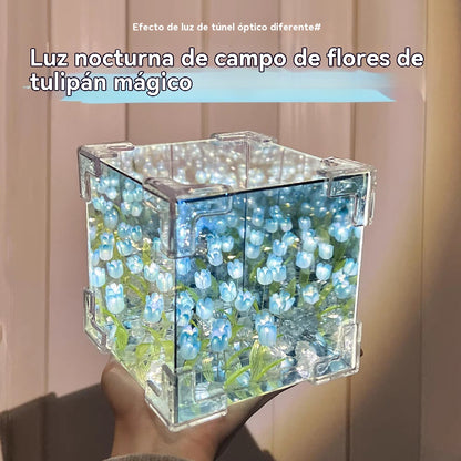 🔥🌟🌷DIY Cubo Mágico Luz Tulipán Espejo