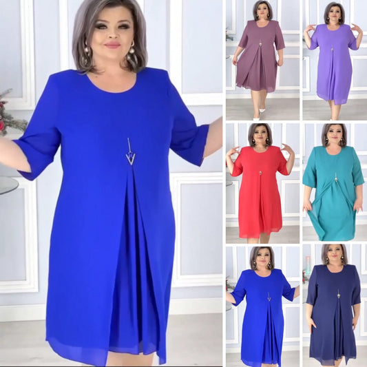 【🏆Producto más vendido】🔥🥰【S-5XL】2026 Nuevo vestido multicolor simple para mujer
