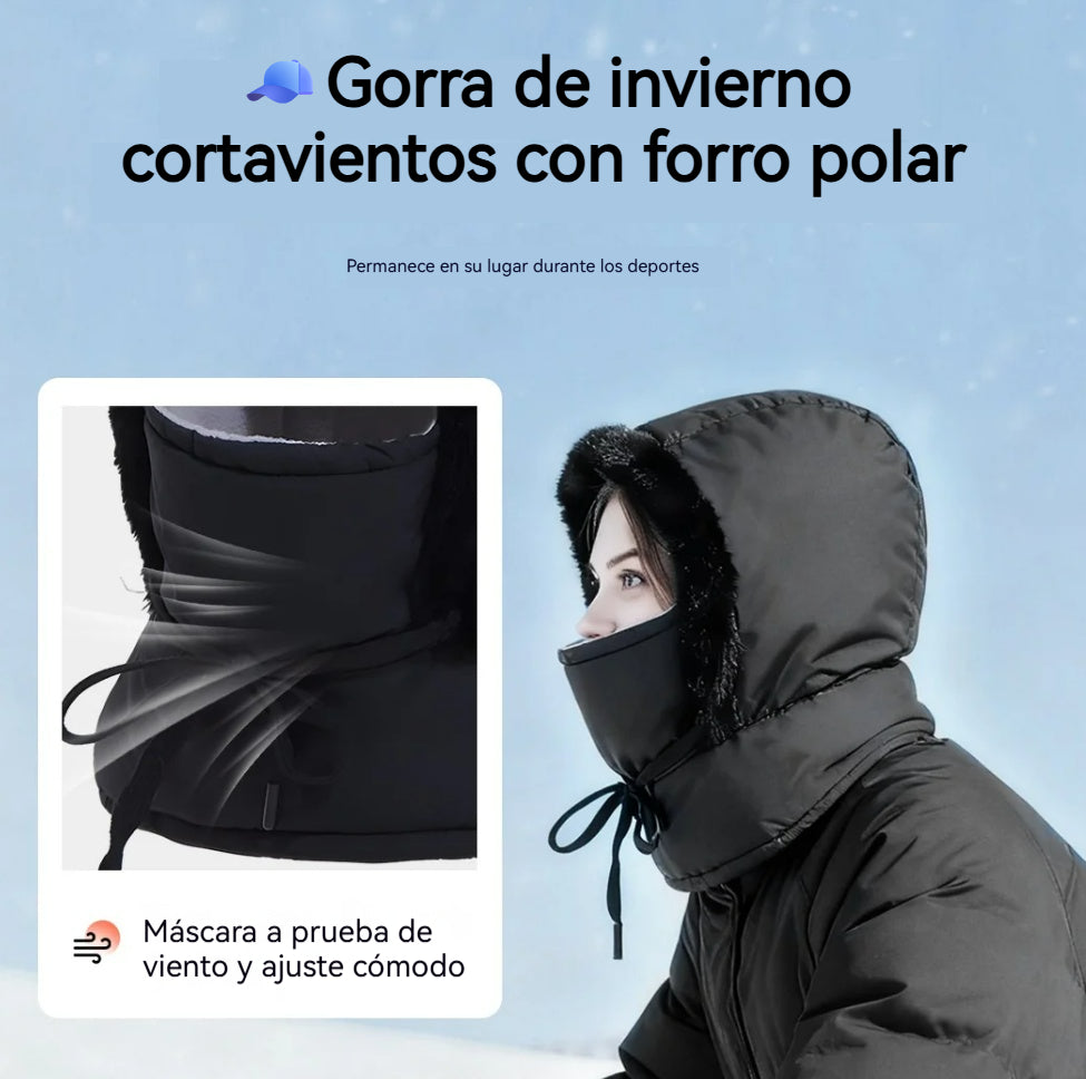 🔥【50%OFF】🧢Gorra de invierno cortavientos con forro polar