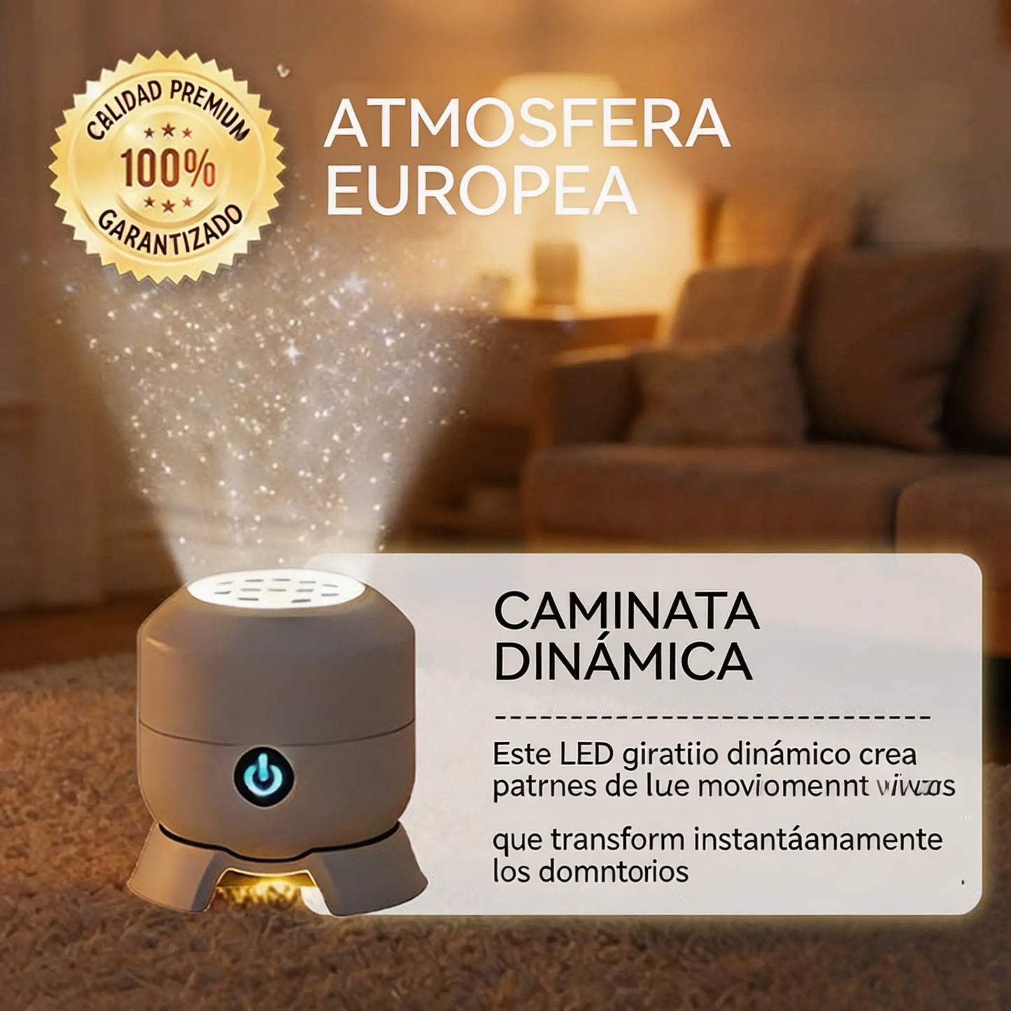 【50% de descuento】Lámpara proyector de cielo estrellado dinámico | Luz y sombra giratorias, creando una atmósfera de ensueño