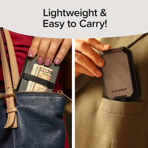 Cartera/tarjetero magnético premium para hombre 、 Dureza súper alta 、 Compacto y portátil、 Bloqueo automático, antirrobo