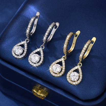 🌟【2 pares】✨Elegantes pendientes colgantes de aro 💎 – Joyería femenina atemporal ✨