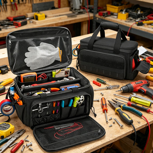 🔥 ¡Oferta imperdible con 50% de descuento! 🔥 Bolsa de herramientas de lona resistente de 14 pulgadas.