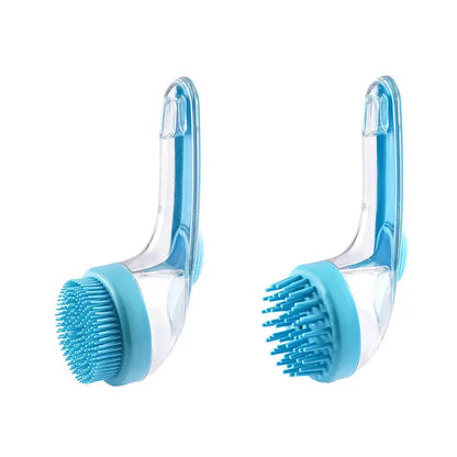 🥳Compra 1 y llévate 1 gratis🥳💞¡Más de 50.000 unidades vendidas!🛁🐾 Cepillo de baño todo en uno: dispensador de champú incorporado, cerdas de doble cara. Limpieza suave y fácil. ¡Un baño relajante para ti y tu mascota! 💧✨
