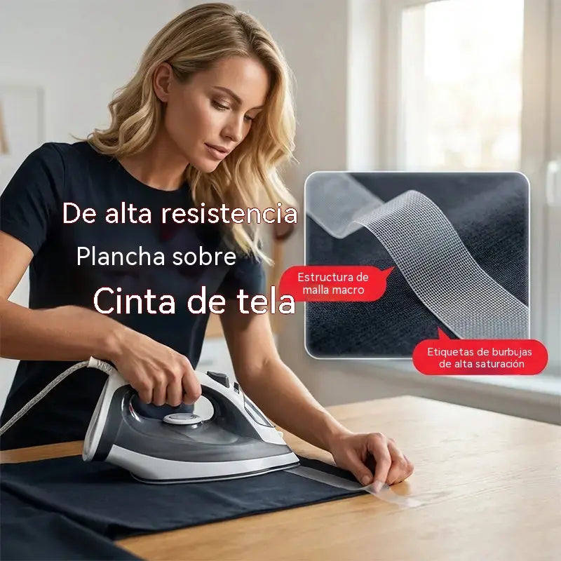 Cinta adhesiva de doble cara para dobladillos de costura DIY en rollo de 20 metros, para prendas de vestir, con adhesivo termofusible.
