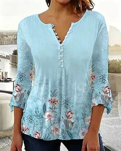 【Oferta limitada – 50% de descuento】 [S-5XL] Camiseta de cuello en V para mujer
