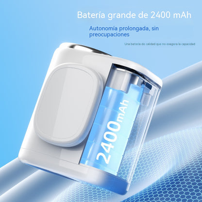 🌀 Ventilador manos libres, equipado con pantalla LED, clip integrado y múltiples velocidades de viento ajustables.