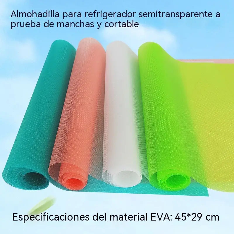 8 piezas por 26 euros-🧊🛡️ Protectores impermeables para estantes de refrigerador — Antideslizantes, fáciles de limpiar y aptos para contacto con alimentos — Mantén los estantes ordenados y frescos ✨
