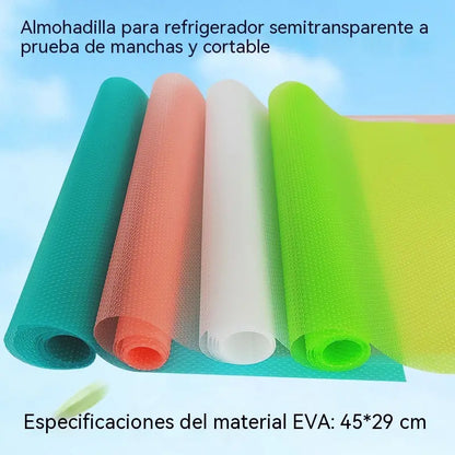 8 piezas por 26 euros-🧊🛡️ Protectores impermeables para estantes de refrigerador — Antideslizantes, fáciles de limpiar y aptos para contacto con alimentos — Mantén los estantes ordenados y frescos ✨