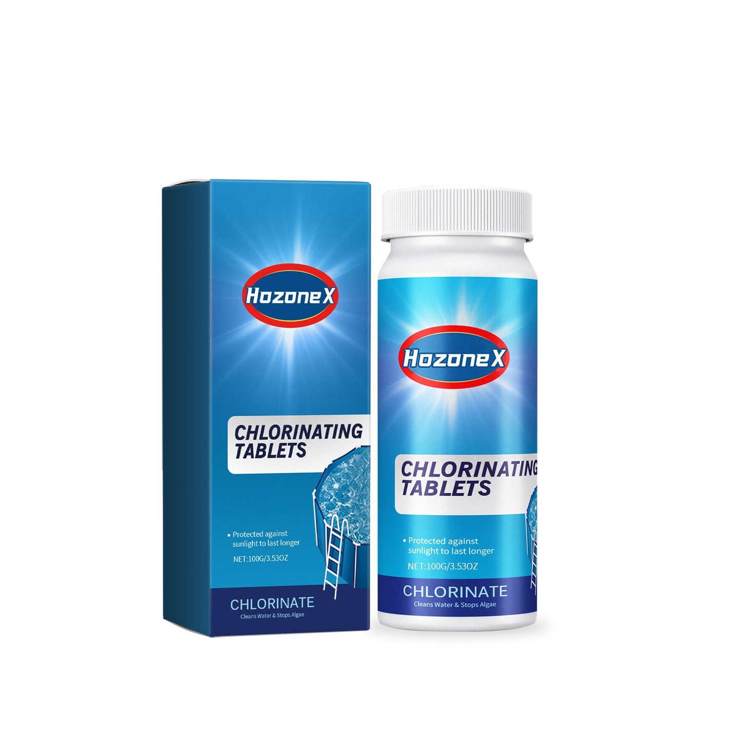 🔥Compra 2 y llévate 2 gratis🔥Tabletas limpiadoras para piscinas HOZONEX® (100 tabletas)