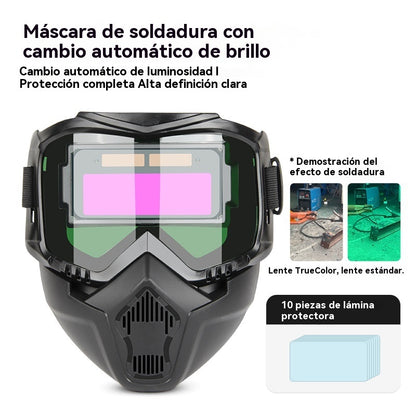 🔥【50%OFF】😎Casco de soldadura totalmente automático con cambio de luz y máscara protectora montada en la cabeza para soldadores