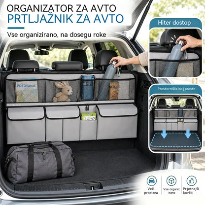 🚗🧰 Torba-organizator za prtljažnik | Velika prostornina, trpežna zasnova in možnost obešanja za shranjevanje orodja ter pripomočkov