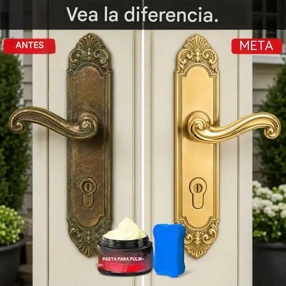 [3 Botellas] Pasta para pulir metales (con esponja)