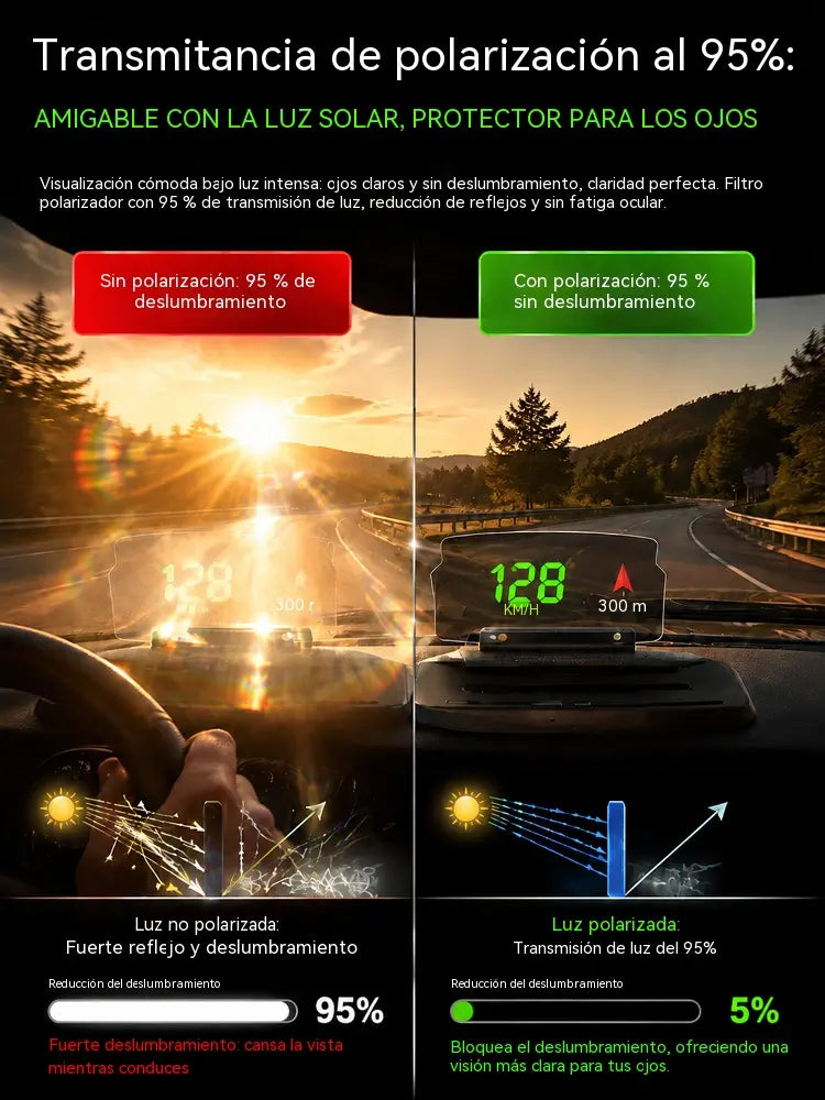 🔋📱 Soporte para teléfono con carga inalámbrica HUD para coche, soporte para proyector de navegación