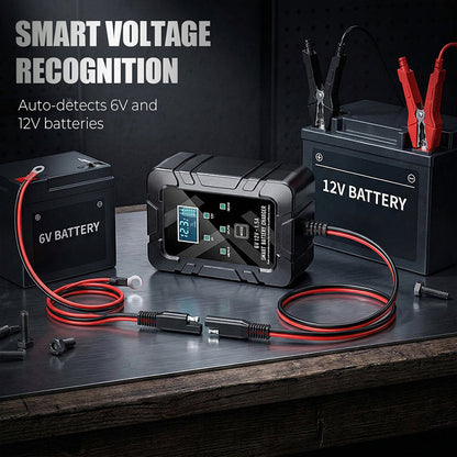 ⚡Cargador automático de baterías de 1,5 A, 6 V y 12 V: ¡Carga segura, rápida y eficiente! 🚗🔋