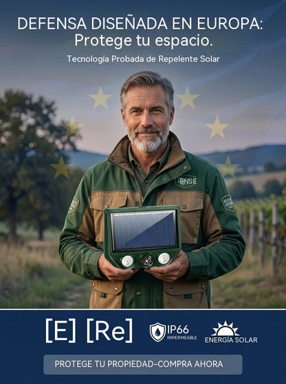 🔥【Oferta especial】🔥Repelente solar ultrasónico para animales para exteriores: puede ahuyentar pájaros y animales.