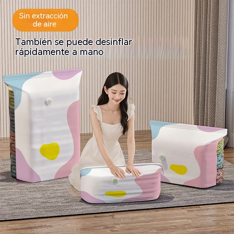 🧳【Juego de 5 piezas】💨 Bolsas de almacenamiento al vacío compresibles grandes: No se necesita bomba, diseño a prueba de fugas ✈️