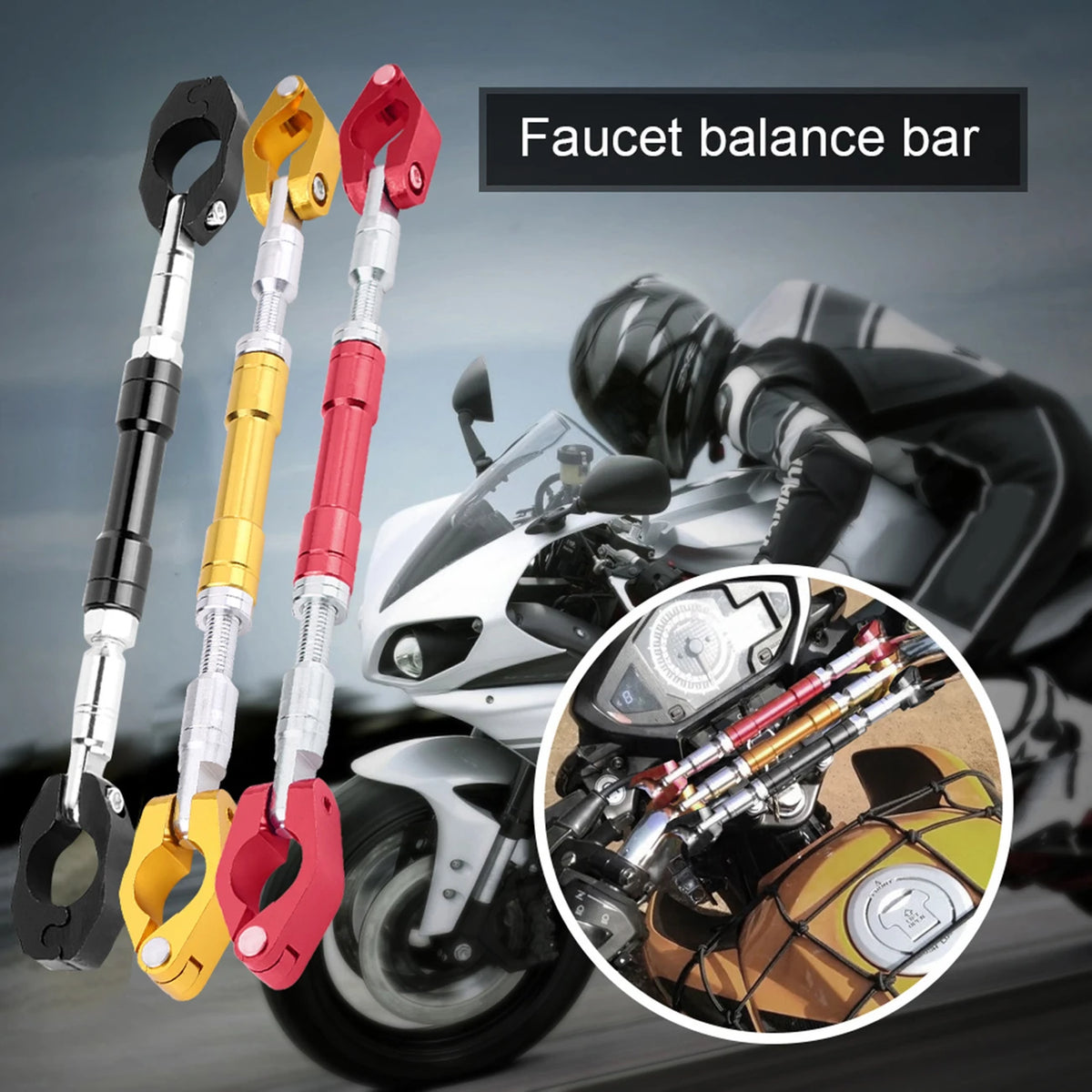 🏍️🏍️Manillar de equilibrio universal ajustable de aleación de aluminio para motocicleta