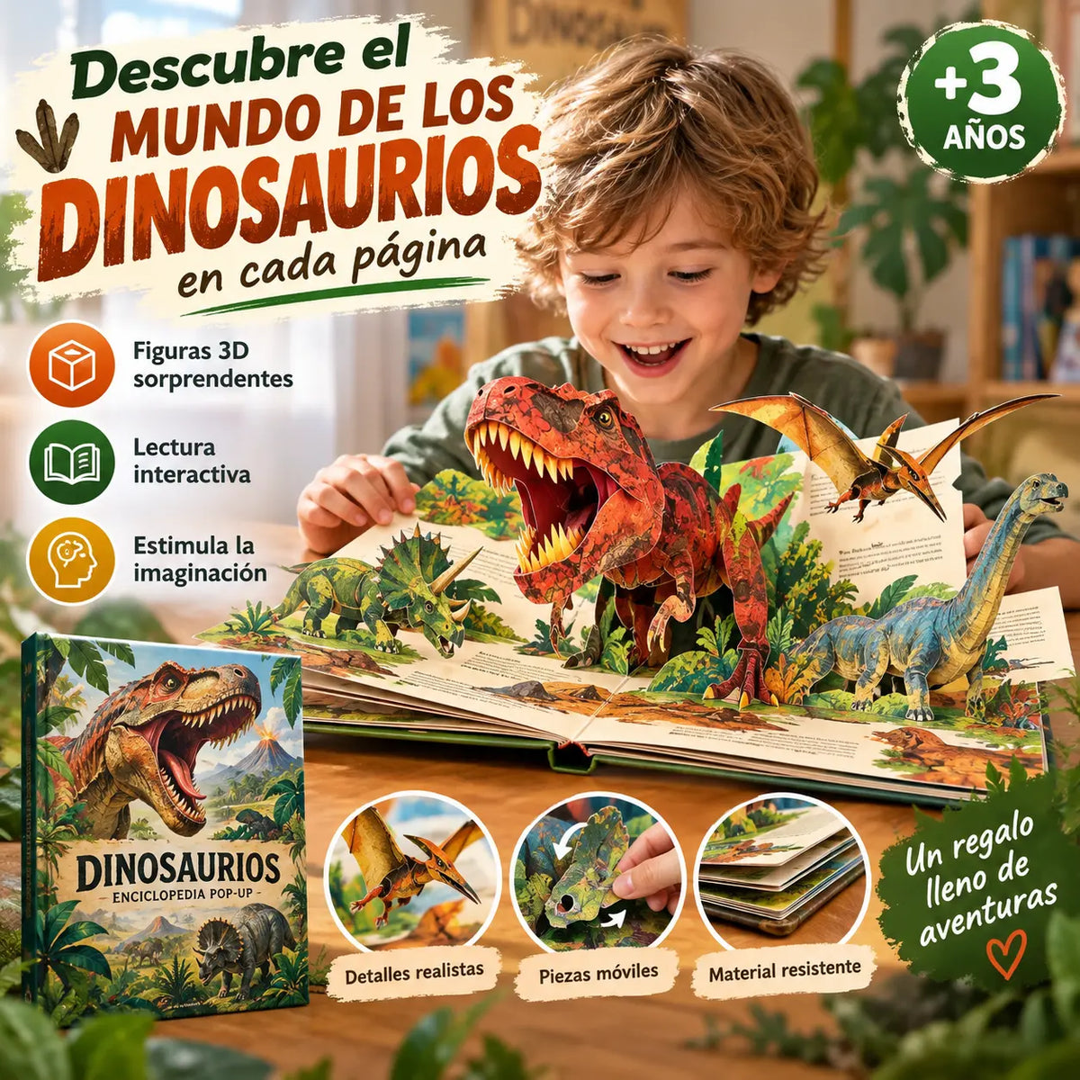 📢📢 ¡50% de descuento! 🦕📖 Enciclopedia interactiva de dinosaurios en 3D