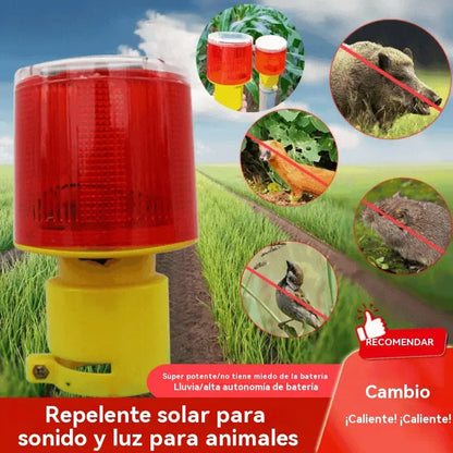 🔥🔥Luz de advertencia solar La luz de señal de torre ahuyenta eficazmente a los ladrones y animales salvajes