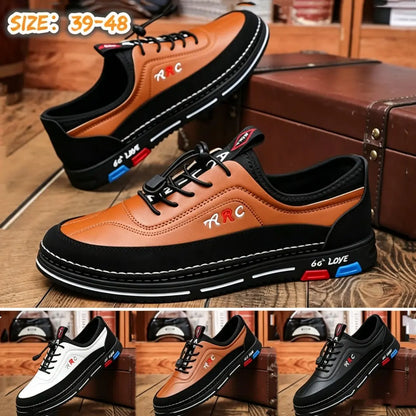 💯🔥👟【39-48】Los zapatos de negocios casuales para hombre están hechos de cuero impermeable y resistente a las manchas con una suela suave para un uso cómodo.