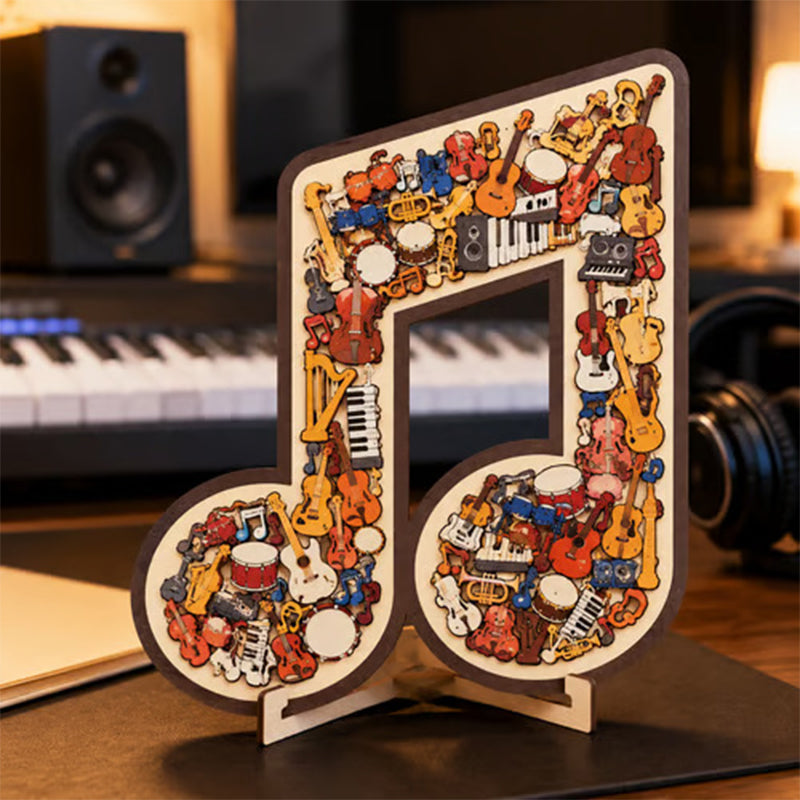 🎶🧩Rompecabezas de madera con forma de nota musical🎶🧩