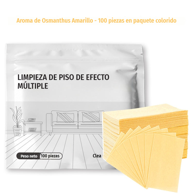 100 unidades de pastillas limpiadoras multiusos antibacterianas y desodorizantes | Aptas para madera dura, suelos laminados, azulejos y paredes de autocaravana