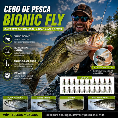 【20 piezas 23 euros】Cebo para moscas biónico