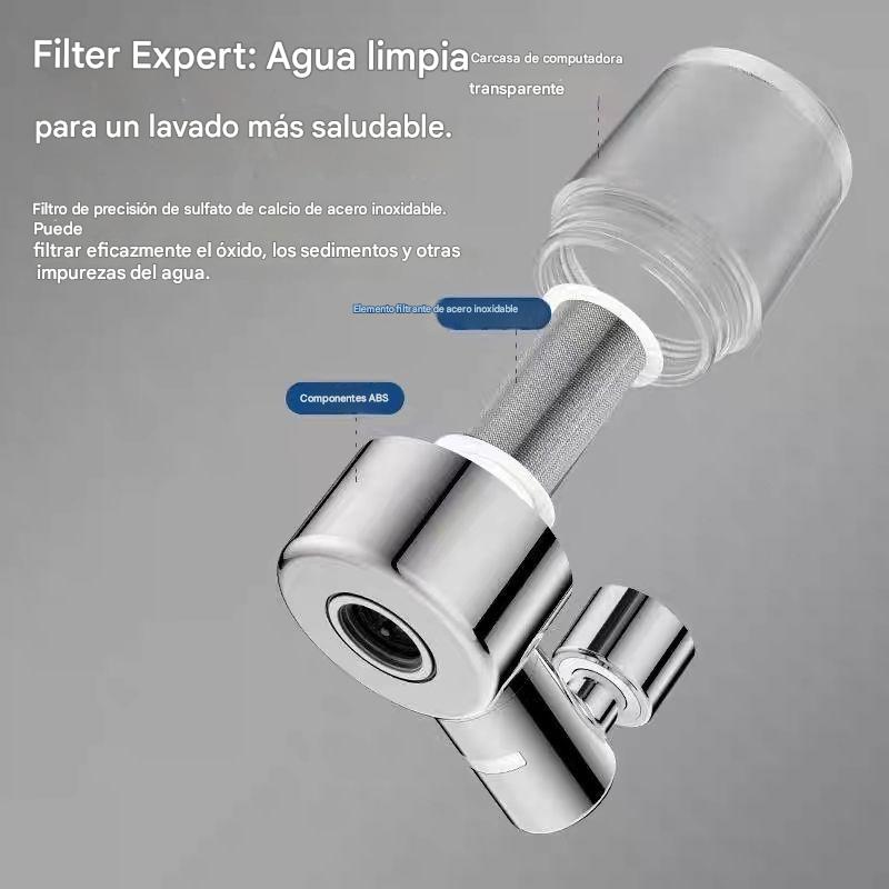 🚰🔥Extensión de protección contra salpicaduras para grifo de cocina, filtro universal, purificador de agua, amplificador de presión, boquilla giratoria de 360°, burbujeador