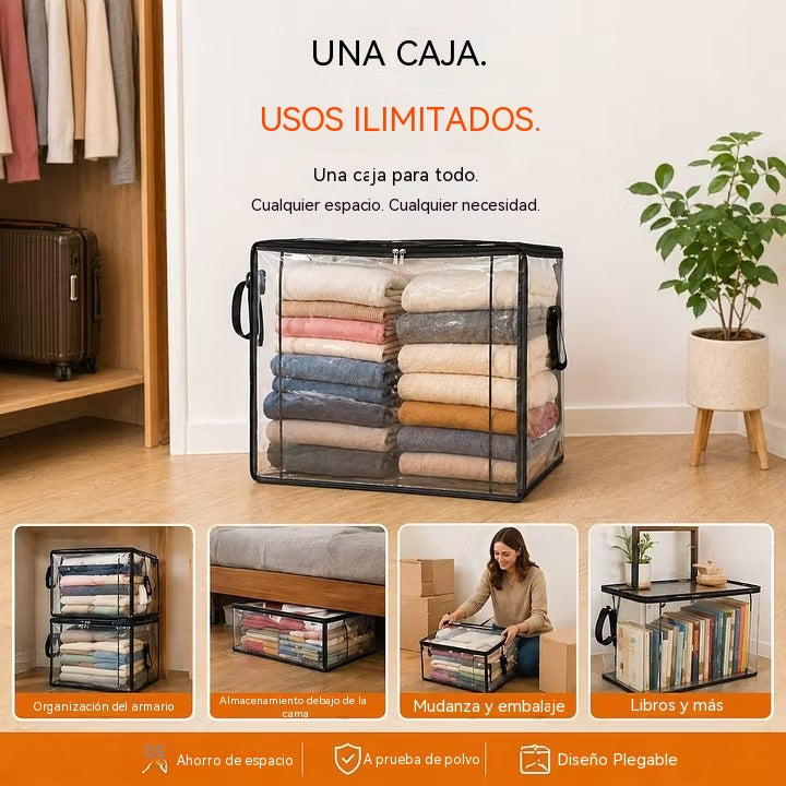 🔥50%OFF📦Bolsa de almacenamiento de plástico transparente, grande, resistente y gruesa para ropa, mudanzas y almacenamiento
