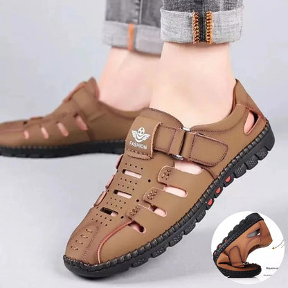 🔥【38-44】verano nuevos zapatos casuales huecos transpirables para hombres suela suave