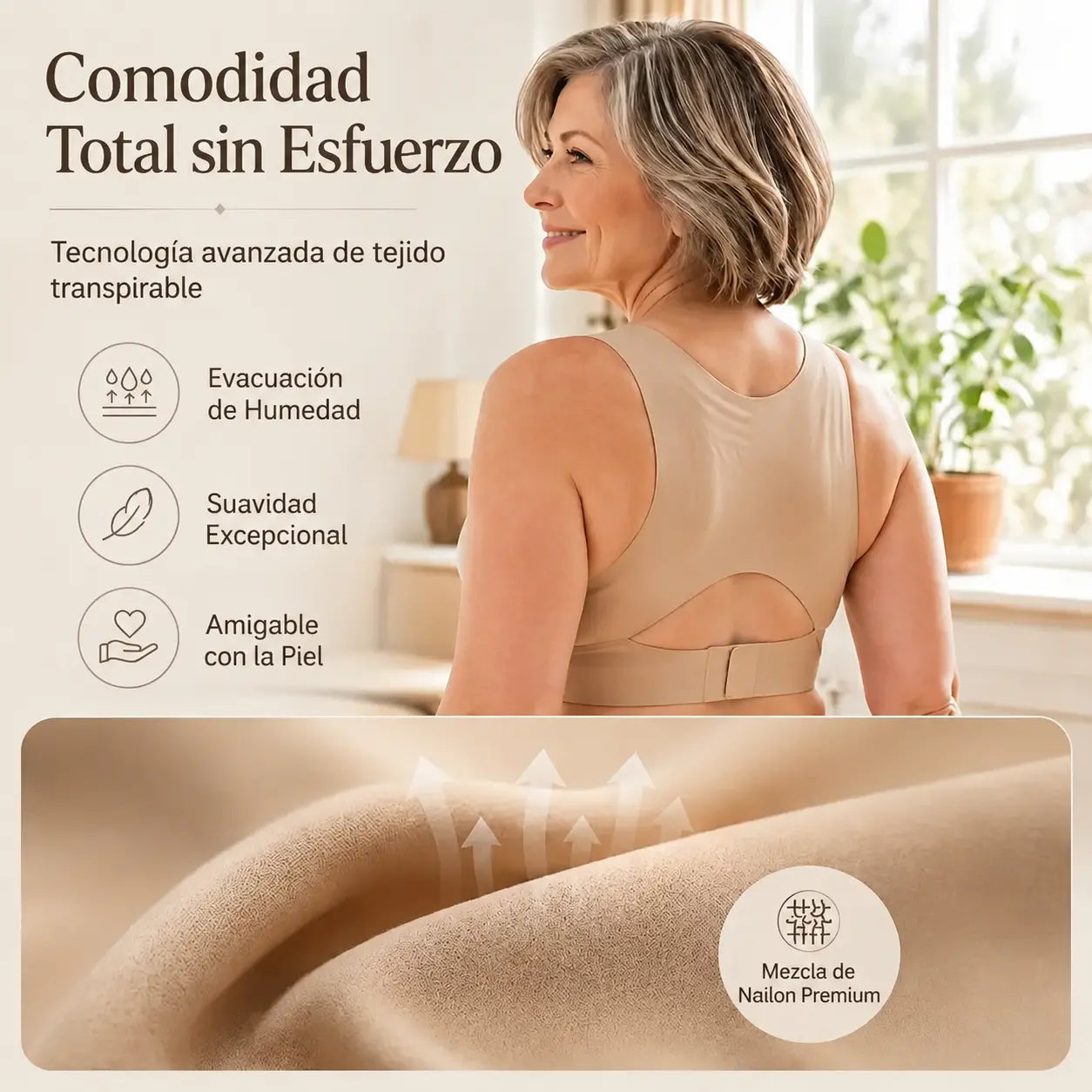 【✨Compra 1 y llévate 2 gratis - Paquete de 3】Ropa interior moldeadora para mujer, corrige la línea de la espalda💋