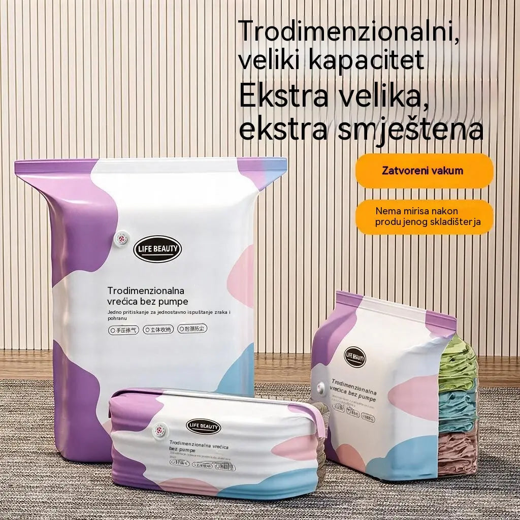 🧳 5 komada za samo 26 € 💨 Velike, fleksibilne vakuumske vrećice za pohranu: Nije potrebna zračna pumpa, nepropusne su, idealne za uštedu prostora u koferu i kod kuće ✈️