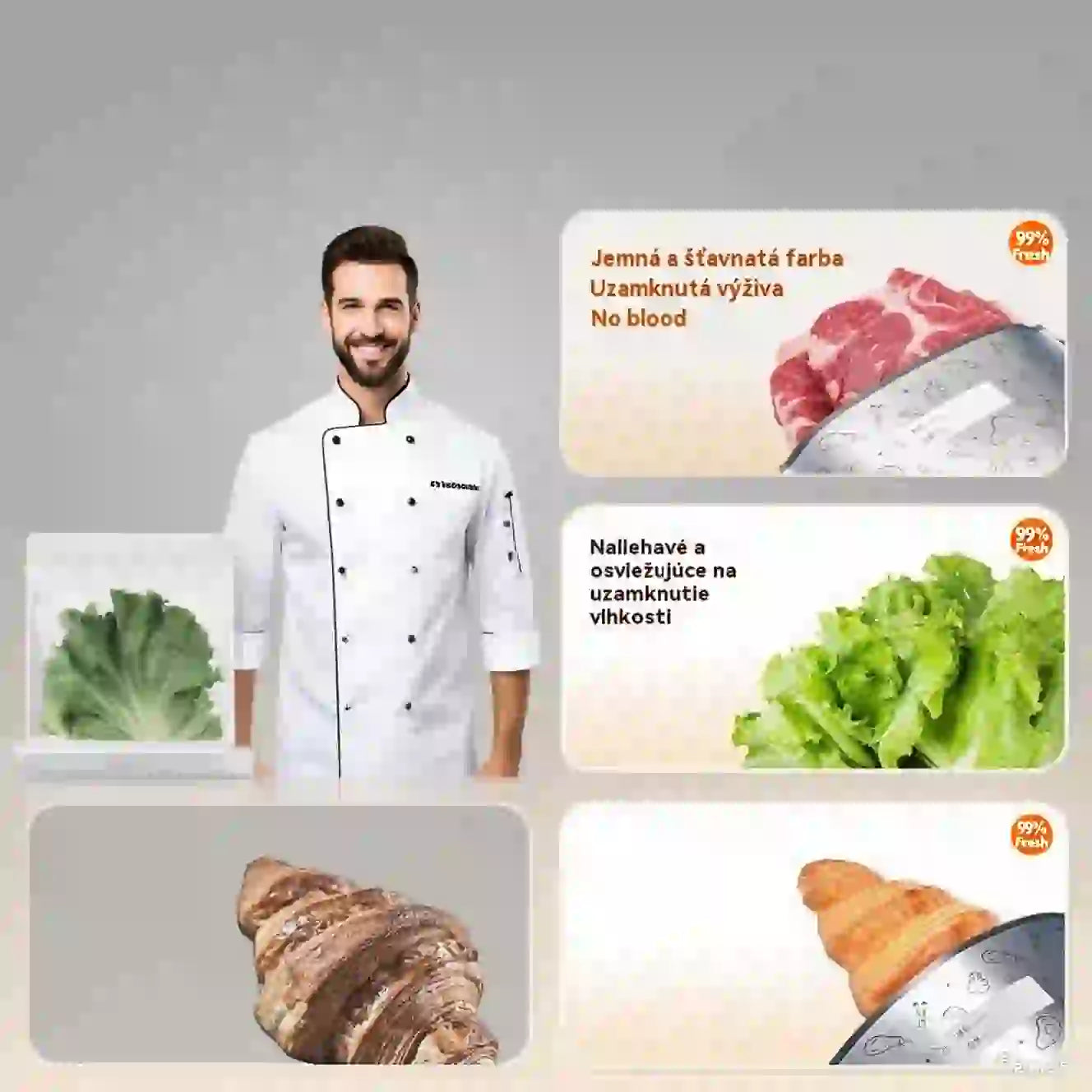 🥩【30 kusov】Vrecko z hliníkovej fólie potravinárskej kvality so zipsom na zachovanie čerstvosti, vhodné do domácej chladničky