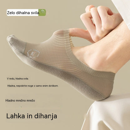 🧦【6 parov 21 evrov】6-delni komplet zračne, fino mrežaste, nedrseče, univerzalne nevidne nogavice