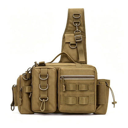 Riñonera táctica multifuncional para hombre: múltiples bolsillos, gran capacidad, ligera, cómoda, impermeable, ideal para viajes, acampada y pesca.