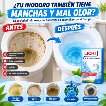 【3 cajas (48 comprimidos en total)】✨ Potente espuma limpiadora para inodoros: elimina rápida y eficazmente la suciedad, los olores y la cal, ¡dejando su inodoro fresco y limpio!
