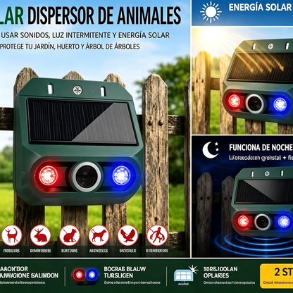 🔥【Oferta especial】🔥Repelente solar ultrasónico para animales para exteriores: puede ahuyentar pájaros y animales.