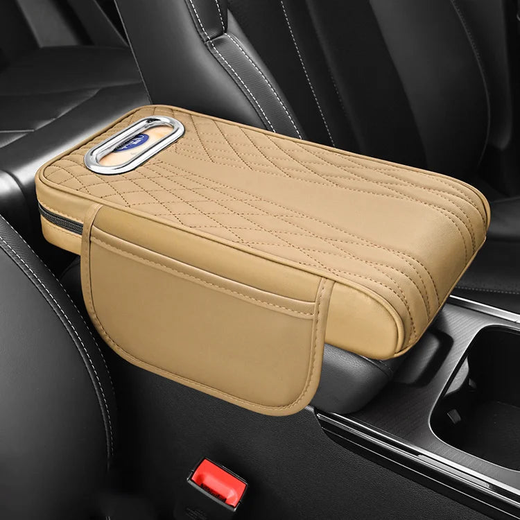 Caja de almacenamiento multifuncional para coche 3 en 1 de piel.