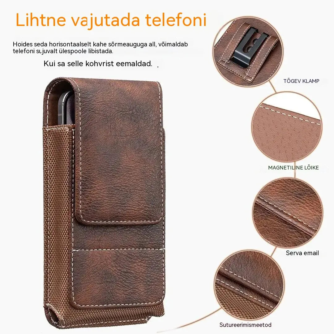 🔥 Vööklambriga mobiiltelefoniümbris – magnetilise sulguriga, vastupidav ja kaardipesaga