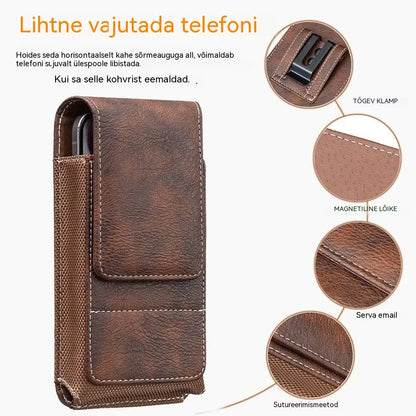 🔥 Vööklambriga mobiiltelefoniümbris – magnetilise sulguriga, vastupidav ja kaardipesaga