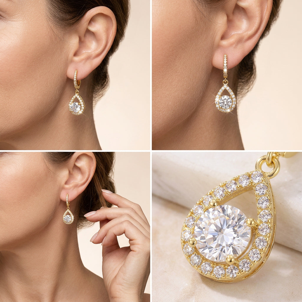 🌟【2 pares】✨Elegantes pendientes colgantes de aro 💎 – Joyería femenina atemporal ✨